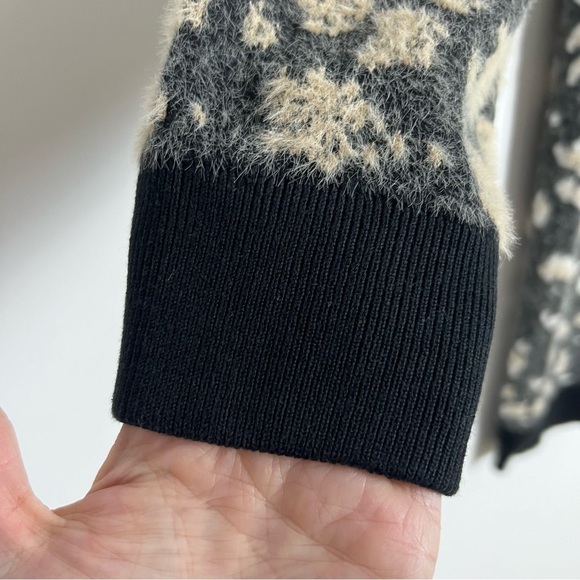 NEW Tribal Intarsia Cheetah Boho Soft High Neck Eye Lash Tunic Sweater Dress - Picture 6 of 13